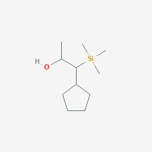 molecular formula C11H24OSi B127390 1-Cyclopentyl-1-trimethylsilylpropan-2-ol CAS No. 157724-04-4