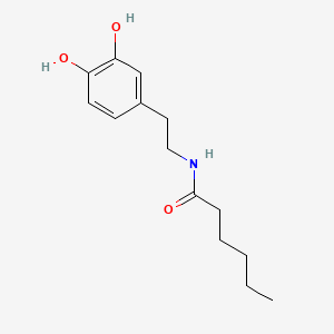 molecular formula C14H21NO3 B12739008 N-Caproyl dopamine CAS No. 930050-18-3