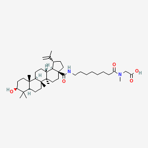 molecular formula C41H68N2O5 B12739036 N'-(N-(3beta-Hydroxylup-20(29)-en-28-oyl)-8-aminooctanoyl)sarcosine CAS No. 150840-64-5