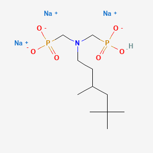 molecular formula C11H24NNa3O6P2 B12739050 Trisodium hydrogen (((3,5,5-trimethylhexyl)imino)bis(methylene))diphosphonate CAS No. 94087-54-4