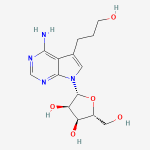 molecular formula C14H20N4O5 B12739070 5-(3-Hydroxypropyl)tubercidin CAS No. 87938-37-2