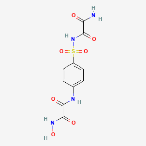 molecular formula C10H10N4O7S B12739135 Ethanediamide, N-(4-(((aminooxoacetyl)amino)sulfonyl)phenyl)-N'-hydroxy- CAS No. 81717-49-9