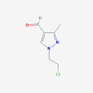 molecular formula C7H9ClN2O B1273918 1-(2-chloroethyl)-3-methyl-1H-pyrazole-4-carbaldehyde CAS No. 120842-54-8