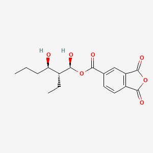 molecular formula C17H20O7 B12739182 5-Isobenzofurancarboxylic acid, 1,3-dihydro-1,3-dioxo-, monoester with 2-ethyl-1,3-hexanediol CAS No. 71550-38-4