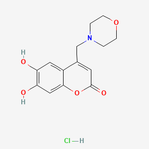 molecular formula C14H16ClNO5 B12739196 Folescutol hydrochloride CAS No. 36002-19-4