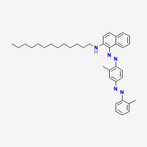 molecular formula C37H47N5 B12739221 1-[[2-methyl-4-[(2-methylphenyl)azo]phenyl]azo]-N-tridecylnaphthalen-2-amine CAS No. 57712-94-4