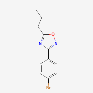 molecular formula C11H11BrN2O B1273923 3-(4-Bromophenyl)-5-propyl-1,2,4-oxadiazole CAS No. 312750-72-4
