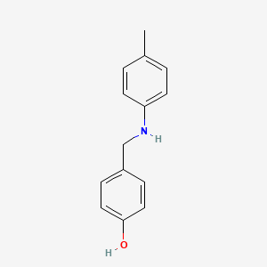 molecular formula C14H15NO B1273938 4-{[(4-Methylphenyl)amino]methyl}phenol CAS No. 107455-66-3