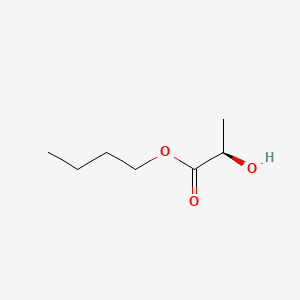 molecular formula C7H14O3 B12739382 Propanoic acid, 2-hydroxy-, butyl ester, (2R)- CAS No. 34451-18-8