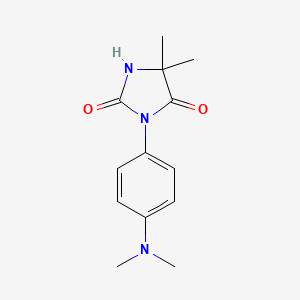 molecular formula C13H17N3O2 B12739492 Hydantoin, 5,5-dimethyl-3-(p-(dimethylamino)phenyl)- CAS No. 92668-57-0