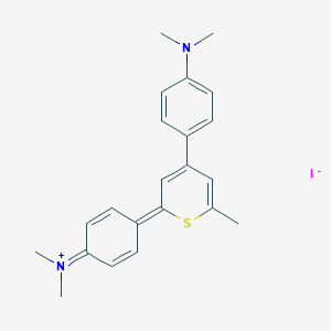 molecular formula C22H25IN2S B127395 2-Methyl-4,6-bis-(N,N-dimethylaminophenyl)thiopyrylium iodide CAS No. 151921-87-8