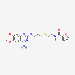 molecular formula C21H27N5O4S2 B12739507 Cystazosin CAS No. 210579-69-4