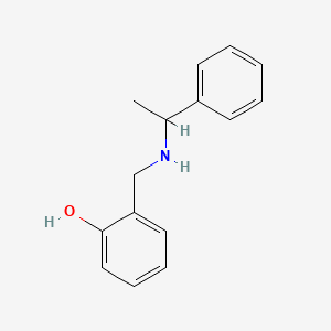 B1273953 2-{[(1-Phenylethyl)amino]methyl}phenol CAS No. 128386-95-8