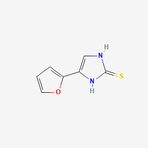 molecular formula C7H6N2OS B12739532 2-Mercapto-4-(2-furyl)imidazole CAS No. 93103-26-5