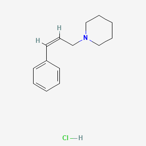 molecular formula C14H20ClN B12739583 N-Cinnamylpiperidine hydrochloride, (Z)- CAS No. 5443-55-0