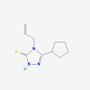 molecular formula C10H15N3S B1273959 4-allyl-5-cyclopentyl-4H-1,2,4-triazole-3-thiol CAS No. 667412-80-8