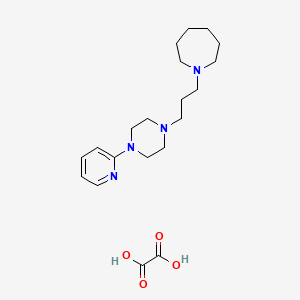 molecular formula C20H32N4O4 B12739609 oxalic acid;1-[3-(4-pyridin-2-ylpiperazin-1-yl)propyl]azepane CAS No. 103840-67-1