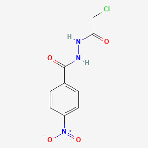 molecular formula C9H8ClN3O4 B1273963 N'-(2-氯乙酰基)-4-硝基苯甲酰肼 CAS No. 50677-28-6