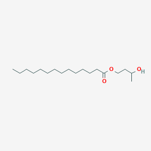 molecular formula C18H36O3 B12739636 Tetradecanoic acid, 3-hydroxybutyl ester CAS No. 89457-39-6