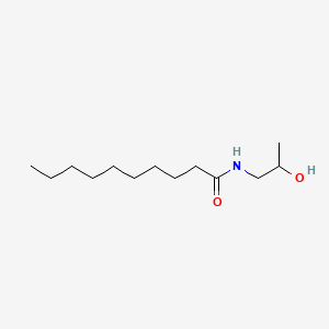 molecular formula C13H27NO2 B12739658 Decanamide, N-(2-hydroxypropyl)- CAS No. 23054-61-7