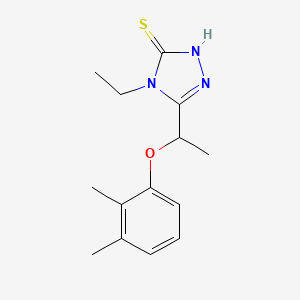 molecular formula C14H19N3OS B1273971 5-[1-(2,3-dimethylphenoxy)ethyl]-4-ethyl-4H-1,2,4-triazole-3-thiol CAS No. 667413-67-4