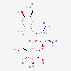 molecular formula C18H36N4O10 B12739710 Nebramycin factor 12 CAS No. 64332-34-9