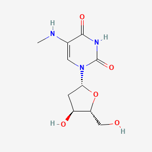 molecular formula C10H15N3O5 B12739717 2-Deoxy-5-(methylamino)uridine CAS No. 840-50-6