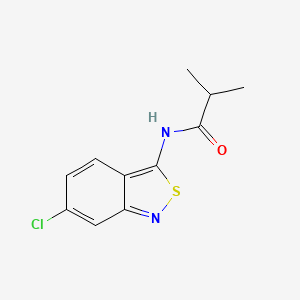 molecular formula C11H11ClN2OS B12739733 N-(6-Chloro-2,1-benzisothiazol-3-yl)-2-methylpropanamide CAS No. 98447-35-9