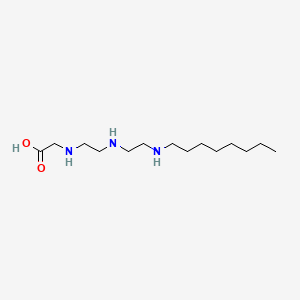 molecular formula C14H31N3O2 B12739757 N-(2-((2-Octylaminoethyl)amino)ethyl)glycine CAS No. 18698-24-3