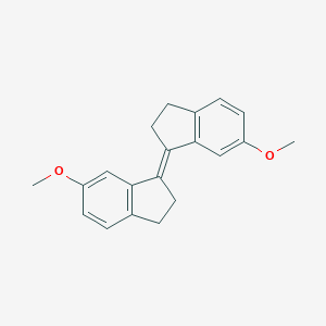 molecular formula C20H20O2 B127398 (E)-1-(2,3-Dihydro-6-methoxy-1H-inden-1-ylidene)-2,3-dihydro-6-methoxy-1H-indene CAS No. 124688-03-5