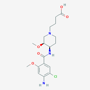 molecular formula C18H26ClN3O5 B12739830 Naronapride metabolite M1 CAS No. 1346751-90-3