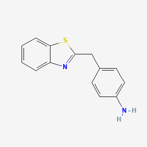 B1273985 4-(1,3-Benzothiazol-2-ylmethyl)aniline CAS No. 37859-28-2