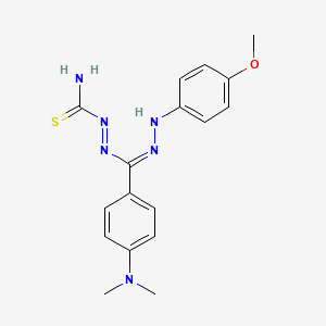 molecular formula C17H20N6OS B12739853 3-(4-(Dimethylamino)phenyl)-1-(4-methoxyphenyl)-5-formazancarbothioamide CAS No. 130111-88-5