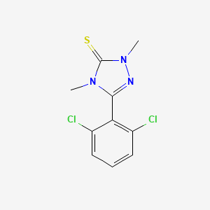 molecular formula C10H9Cl2N3S B12739901 3H-1,2,4-Triazole-3-thione, 2,4-dihydro-5-(2,6-dichlorophenyl)-2,4-dimethyl- CAS No. 110623-31-9
