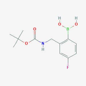 molecular formula C12H17BFNO4 B1273992 2-(N-Boc-aminomethyl)-4-fluorophenylboronic acid CAS No. 850568-64-8