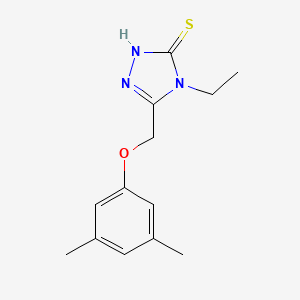 molecular formula C13H17N3OS B1273996 5-[(3,5-二甲基苯氧基)甲基]-4-乙基-4H-1,2,4-三唑-3-硫醇 CAS No. 667413-42-5