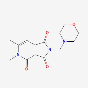 molecular formula C14H17N3O4 B12739984 1H-Pyrrolo(3,4-c)pyridine-1,3,4(2H,5H)-trione, 5,6-dimethyl-2-(4-morpholinylmethyl)- CAS No. 173174-90-8