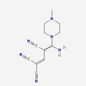 molecular formula C12H14N6 B1274004 4-Amino-4-(4-methylpiperazino)-1,3-butadiene-1,1,3-tricarbonitrile 