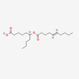 molecular formula C20H36O4 B12740070 1-Butyl-5-carboxypentyl 5-decenoate CAS No. 85392-05-8