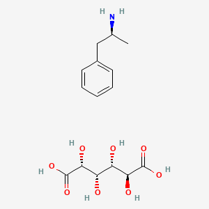 molecular formula C15H23NO8 B12740082 Dextroamphetamine monosaccharate CAS No. 799787-69-2