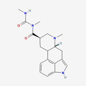 molecular formula C19H24N4O2 B12740089 N,6-Dimethyl-N-((methylamino)carbonyl)ergoline-8beta-carboxamide CAS No. 81409-87-2
