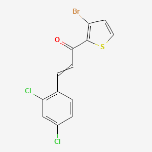 molecular formula C13H7BrCl2OS B1274009 1-(3-Bromothiophen-2-yl)-3-(2,4-dichlorophenyl)prop-2-en-1-one 