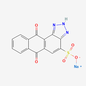 molecular formula C14H6N3NaO5S B12740112 sodium;6,11-dioxo-2H-naphtho[2,3-e]benzotriazole-4-sulfonate CAS No. 70321-84-5