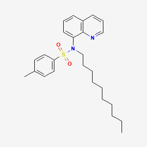 molecular formula C26H34N2O2S B12740115 Benzenesulfonamide, ar-decyl-ar-methyl-N-8-quinolinyl- CAS No. 65307-72-4
