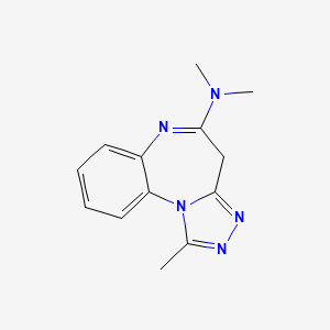 molecular formula C13H15N5 B12740166 N,N,1-Trimethyl-4H-(1,2,4)triazolo(4,3-a)(1,5)benzodiazepin-5-amine CAS No. 133118-21-5