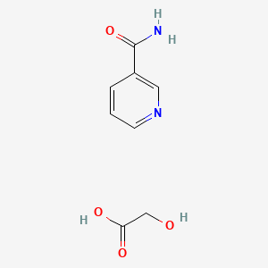 molecular formula C8H10N2O4 B12740178 Niacinamide glycolate CAS No. 683226-77-9