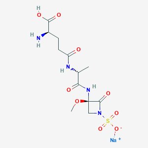 molecular formula C12H19N4NaO9S B12740200 Sulfazecin sodium CAS No. 80734-22-1