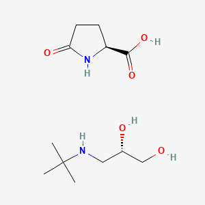 molecular formula C12H24N2O5 B12740238 1-tert-Butylamino-2,3-propanediol pidolate CAS No. 61906-38-5