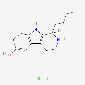 molecular formula C15H21ClN2O B12740245 1-Butyl-2,3,4,9-tetrahydro-1H-pyrido(3,4-b)indol-6-ol monohydrochloride CAS No. 87820-26-6