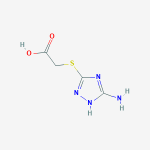 molecular formula C4H6N4O2S B1274025 [(3-amino-1H-1,2,4-triazol-5-yl)thio]acetic acid CAS No. 401638-68-4